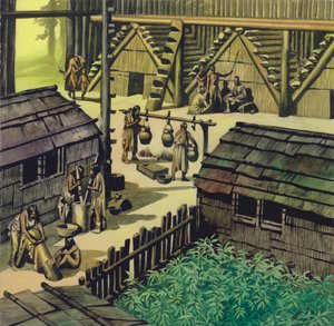 Intiaanileiri (guassi paperille) tekijältä Ron Embleton