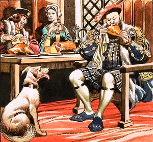 Kuningas Henrik VIII syö tekijältä Ron Embleton