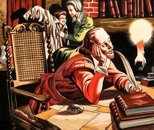 William Shakespearen kirjoittaminen kotona