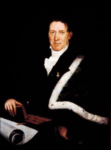 Muotokuva arkkitehti Carlo Barabinosta (1768-1835) Rosa Bacigalupo Carreran maalaus (1800-luku) 1800-luvun Genes, Modernin taiteen galleria tekijältä Rosa Bacigalupo Carrea
