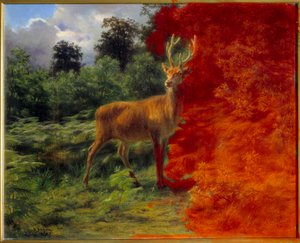 Hirvi kuuntelemassa tuulta tekijältä Rosa Bonheur