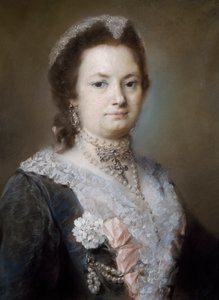 Naisen muotokuva (pastelli paperille) tekijältä Rosalba Giovanna Carriera