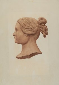Veistetty naisen siluetti