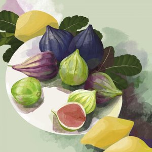 Kypsät viikunat ja sitruunat