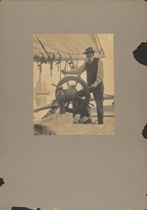 [Mies laivan ratissa] tekijältä Rudolf Eickemeyer, Jr.