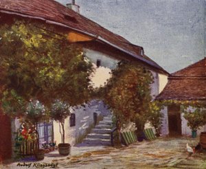 Talo Heiligenstadtissa, jossa Beethoven asui (väri litho)