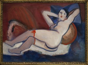 Nukkuva nainen. Rudolf Kremlickan (1886-1932) maalaus Öljy kankaalle