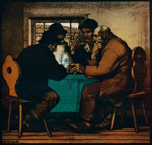 "The Drinkers", vuodelta 1927 tekijältä Rudolf Schiestl