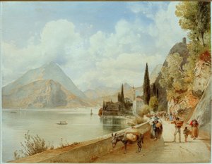 Varenna (Lombardia, Italia). tekijältä Rudolf von Alt