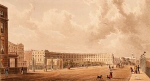 The Crescent, Portland Place, akvatintta, julkaistu 1822.