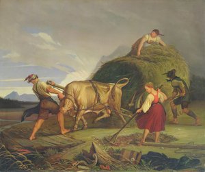Heinän korjuu ennen myrskyä, 1844