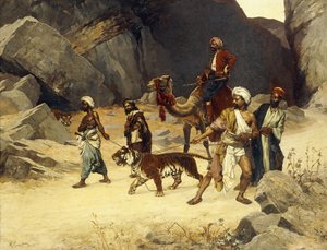 Tiikerin metsästys, 1896 tekijältä Rudolphe Ernst