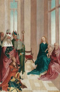 Votive-tabletti St. Anna Selbdritt ja Saints Leopold, Ulrich ja Andreas tekijältä Rueland Frueauf d. J.