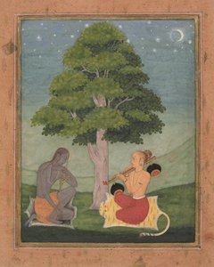 Kedar Ragini: Folio ragamala-sarjasta Garland of Musical Modes, n. 1690-95. tekijältä Ruknuddin