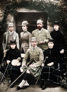 Walesin prinssi ja prinsessa ampumapuvussa, 1900