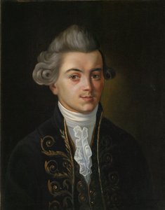 Fabulisti Ivan Khemnitserin muotokuva, 1745-1784, venäläinen maalaus 1800-luvulta. tekijältä Russian Master.