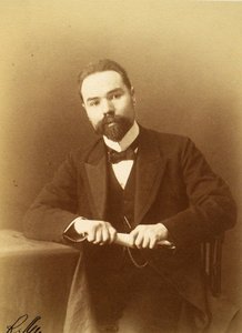 Kirjailijan ja runoilijan Valeri Jakovlevitš Brjusovin (1873-1924) muotokuva. tekijältä Russian Photographer