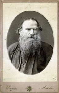 Lev Nikolajevitsh, kreivi Tolstoi (Leon Tolstoi), venäläisen kirjailijan (1828-1910) muotokuva. tekijältä Russian Photographer