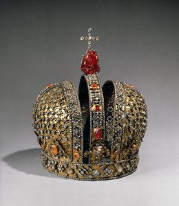 Keisarinna Anna Ioannovnan kruunu, Pietari, 1730 (hopeaa, kultaa ja jalokiviä)