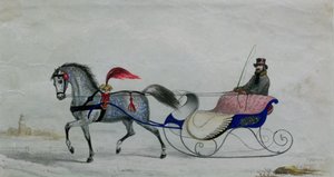 Hevosvetoinen reki (digitaalinen yksityiskohta)
