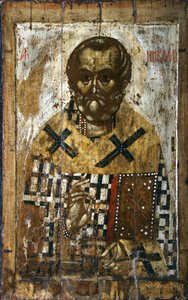 Pyhä Nikolaus, 1300-luku. tekijältä Russian icon.
