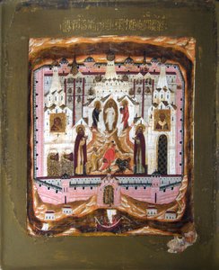 Pyhät Zosima ja Savvati Solovkilainen, 1600-luvun alku. tekijältä Russian icon.