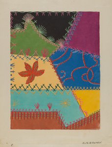 Hullu Quilt Detail, c. 1939.