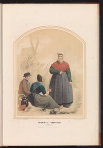 Oldenzaalin perinteinen puku Overijsselissä, 1857 Overijsselin maakunta. Oldenzaal / XXXIII (otsikko esineessä) tekijältä Ruurt de Vries