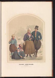 Markenin saaren perinteinen puku Pohjois-Hollannissa, 1857 Pohjois-Hollannin maakunta. Markenin saari / XXX (otsikko esineessä)