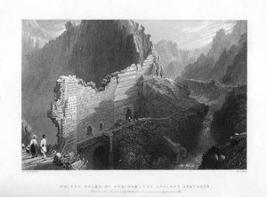 Antiokian raunioituneet muurit, muinainen Anatoth, 1841