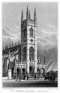 St Lukes Church, Chelsea, Lontoo, 1828.