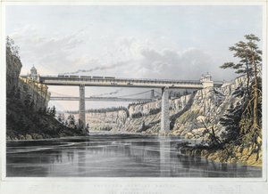 Kanadan Grand Trunk Railway: Victoria Bridge, 1854 tekijältä S. Russell