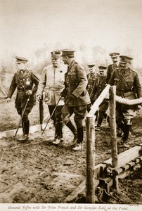 Kenraali Joffre Sir John Frenchin ja Sir Douglas Haigin kanssa rintamalla, 1914-1919 tekijältä S. d A. Photography