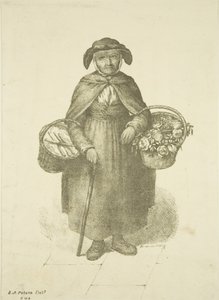 Old Kingswood -kukkamyyjä, n. 1828 tekijältä S. or D. A. Peters
