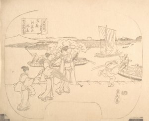Proof Line-Block Print for Fan, 18th century.