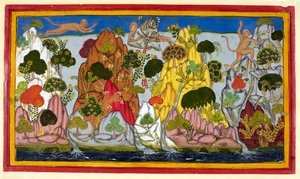 Hanuman lentää Himalajalle etsimään pyhiä yrttejä... tekijältä Sahibdin