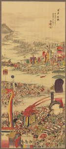 Hiekankuljetusfestivaali Sunamochi Matsuri, 1856. tekijältä Sakai Basai