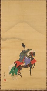 Narihira reitet unterhalb des Fuji tekijältä Sakai Hoitsu