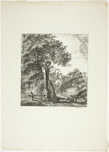 Lammas Pan-patsaan äärellä, levy viisi teoksesta Paysages Dédiés à M. Warelet. tekijältä Salomon Gessner