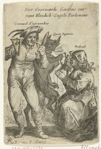 Sarjakuva Cromwellista, noin 1652-1654 Siet t