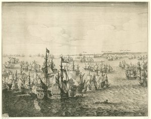 Duinsin taistelu (vasen levy), 1639 tekijältä Salomon Savery