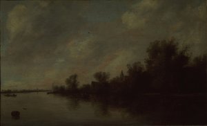 Näkymä joelle, 1631 tekijältä Salomon van Ruisdael or Ruysdael