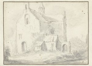 romaaninen kirkko tekijältä Salomon van Ruysdael (possibly)