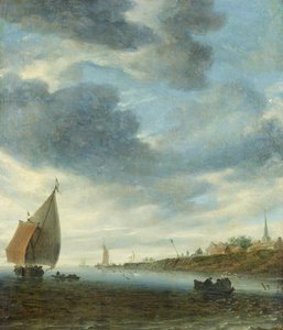 Sisävedet purjeveneellä tekijältä Salomon van Ruysdael