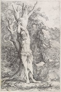 Albert, (kärsimässä itse määräämästään katumusharjoituksesta) tekijältä Salvator Rosa