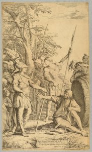Aleksanteri vierailee Diogenessa tekijältä Salvator Rosa
