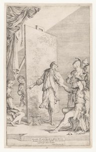 Aleksanteri Suuri Apellesin studiossa tekijältä Salvator Rosa