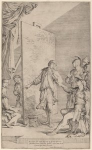 Aleksanteri Apellesin studiossa tekijältä Salvator Rosa