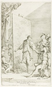 Aleksanteri Apellesin studiossa tekijältä Salvator Rosa