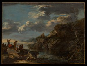Rosvot kallioisella rannikolla tekijältä Salvator Rosa